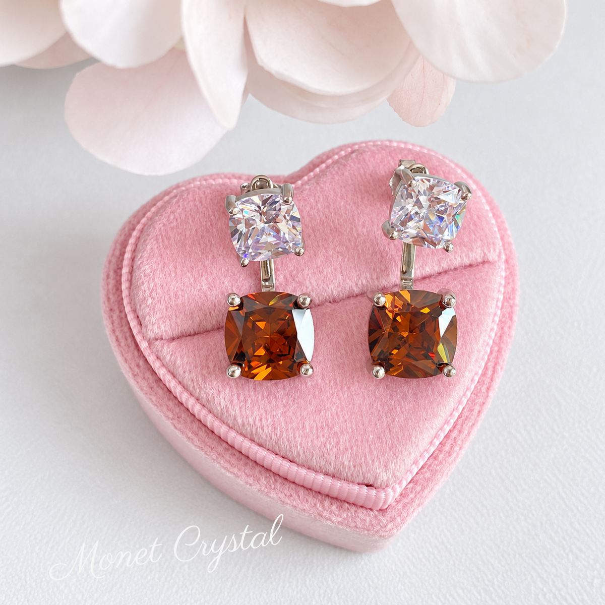 “Autumn Duet” S925 Sterling Silver 5CT Zircon Drop Earrings