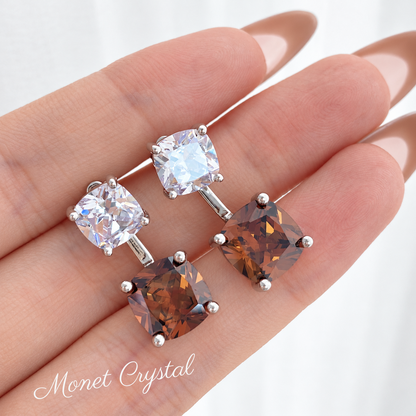 “Autumn Duet” S925 Sterling Silver 5CT Zircon Drop Earrings