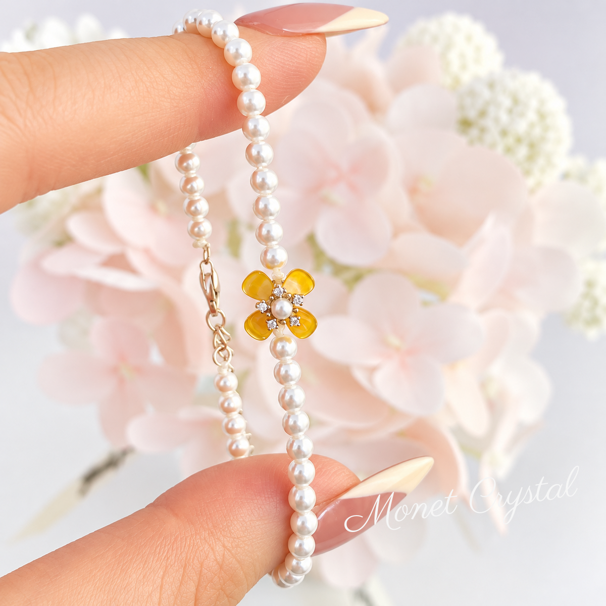 “Autumn Scent” S925 Sterling Silver Osmanthus Pearl Zircon Jewelry Set