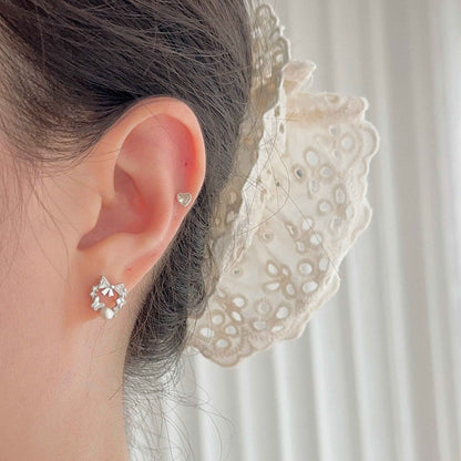 "Butterfly Dream" 925 Sterling Silver Butterfly Garland Freshwater Pearl Stud Earrings - Elegant and Unique