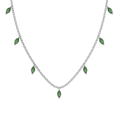 “Celestial Glow” – S925 Sterling Silver Marquise CZ Pendant Necklace (Copy)