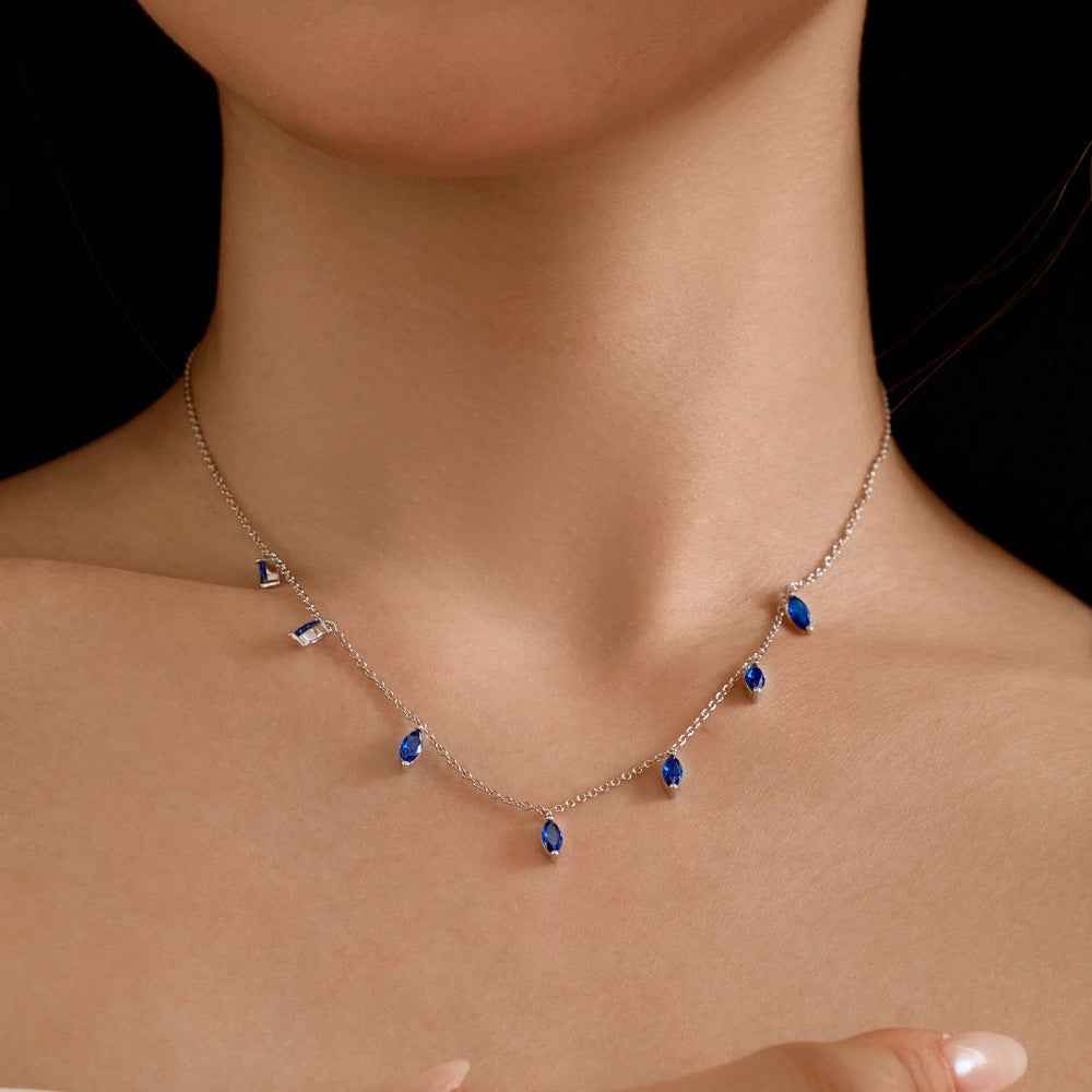 “Celestial Glow” – S925 Sterling Silver Marquise CZ Pendant Necklace (Copy)