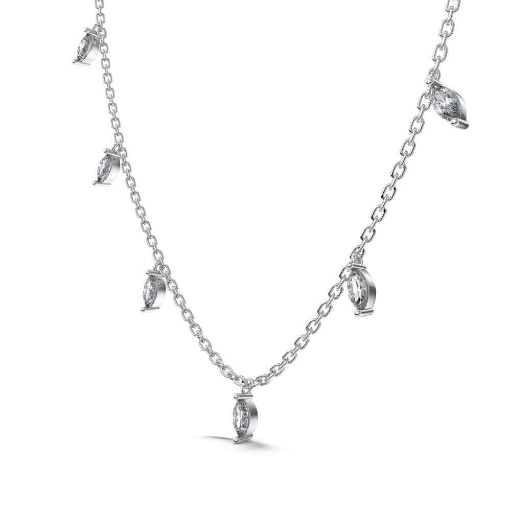 “Celestial Glow” – S925 Sterling Silver Marquise CZ Pendant Necklace (Copy)