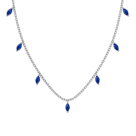 “Celestial Glow” – S925 Sterling Silver Marquise CZ Pendant Necklace