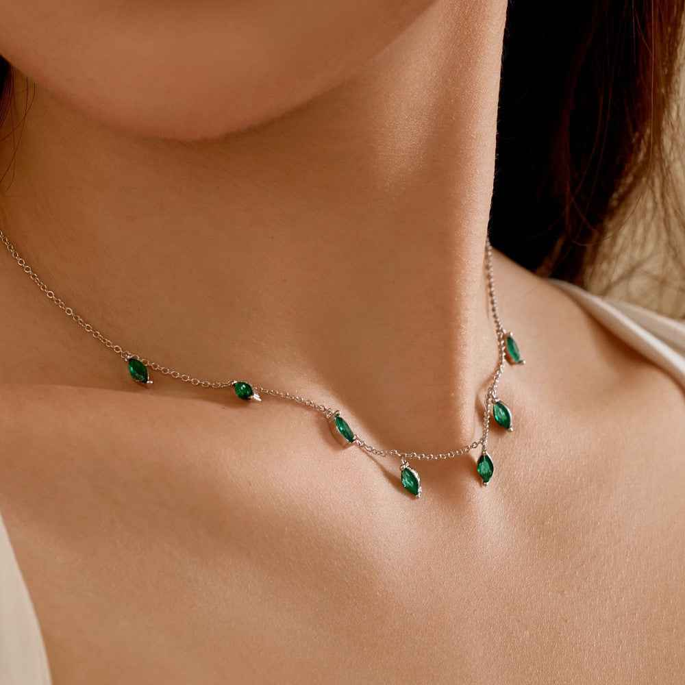 “Celestial Glow” – S925 Sterling Silver Marquise CZ Pendant Necklace (Copy)