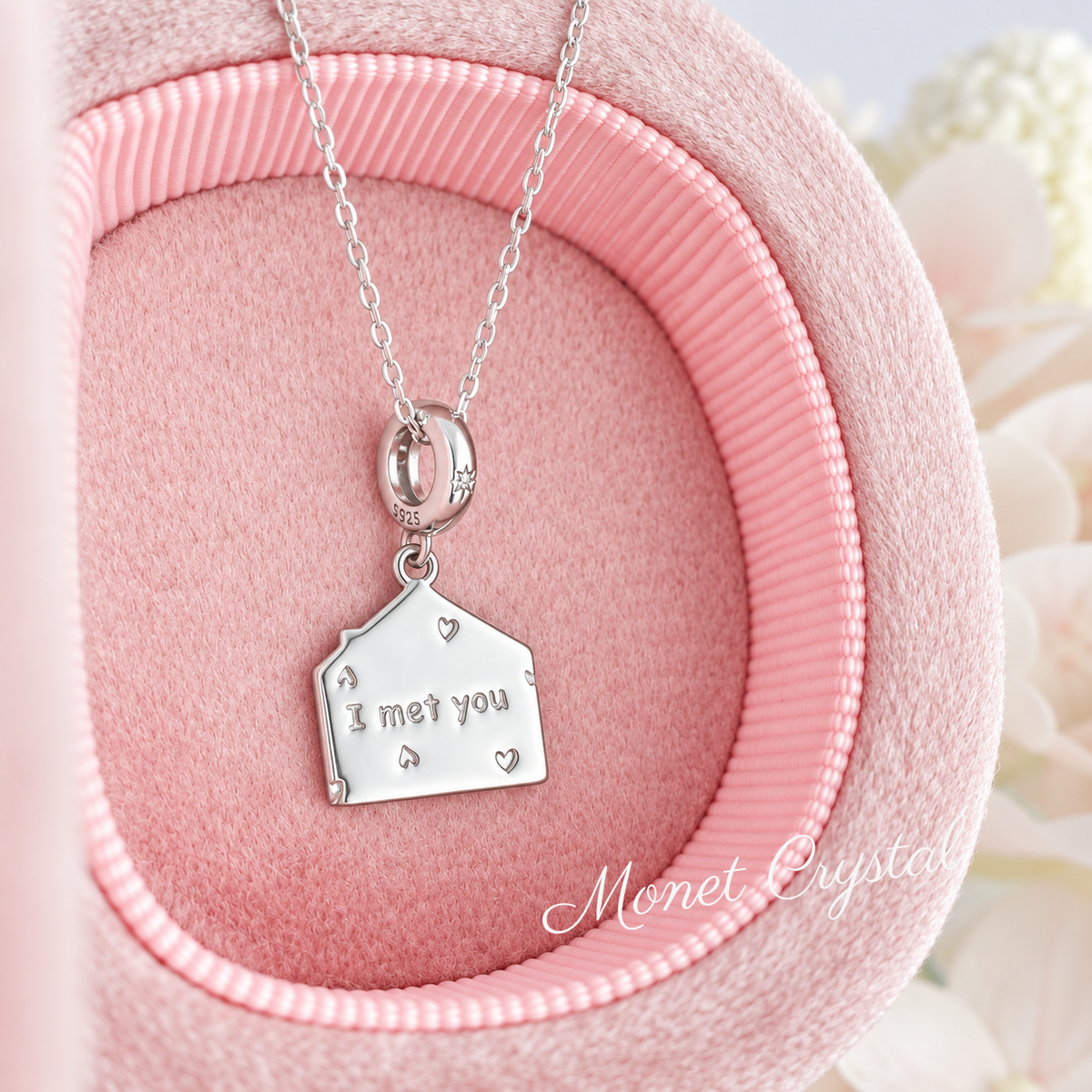 “Christmas Letter” S925 Sterling Silver Christmas Envelope Necklace