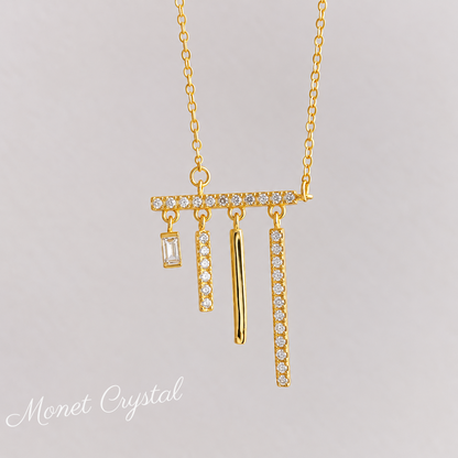 “City Lights” S925 Sterling Silver Zircon Tassel Necklace