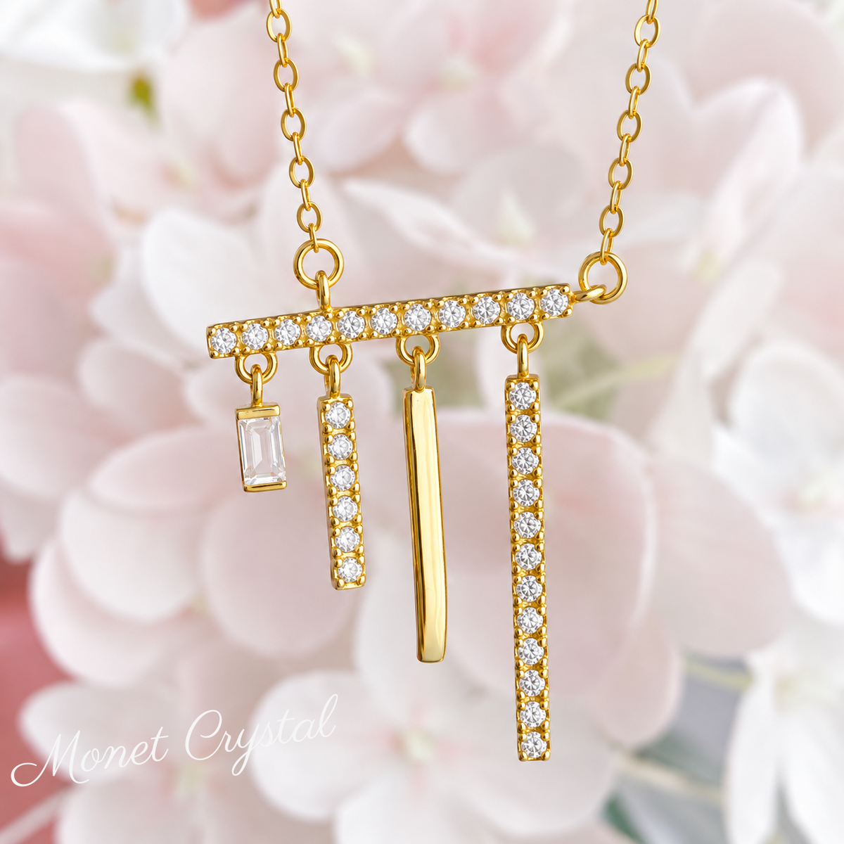 “City Lights” S925 Sterling Silver Zircon Tassel Necklace