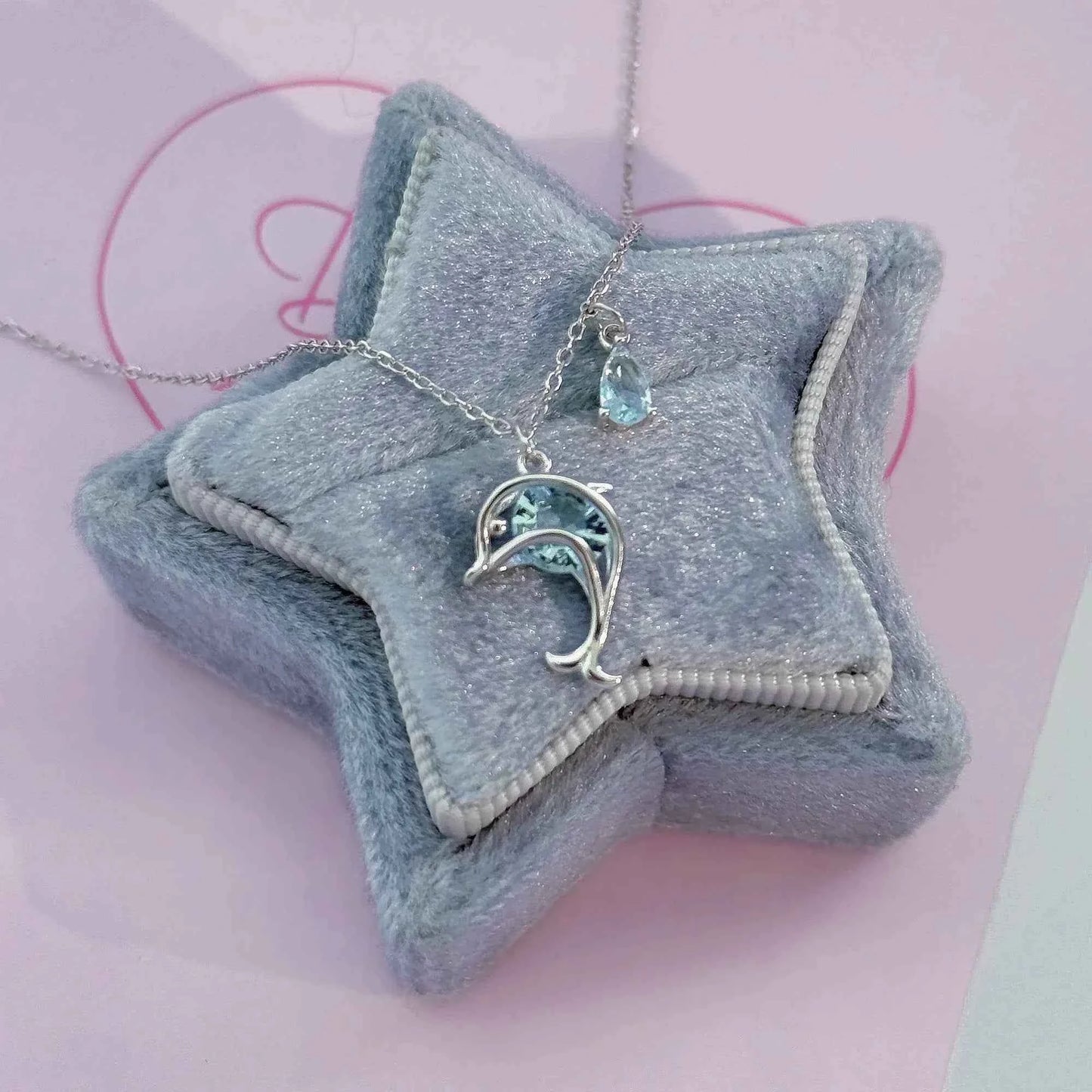 "Dolphin Promise" 925 Sterling Silver Dolphin & Zircon Necklace – Oceanic Elegance