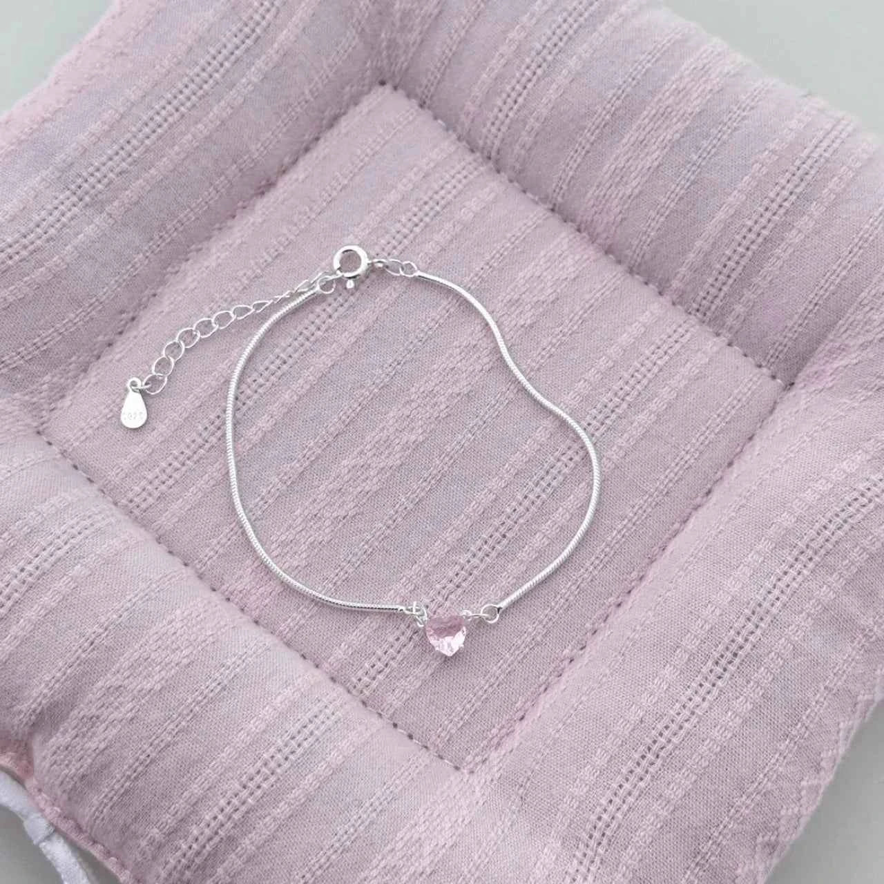 "Dopamine Color-Zircon" 925 Sterling Silver Snake-Chain Bracelet – Vivid, Sweet & Stackable