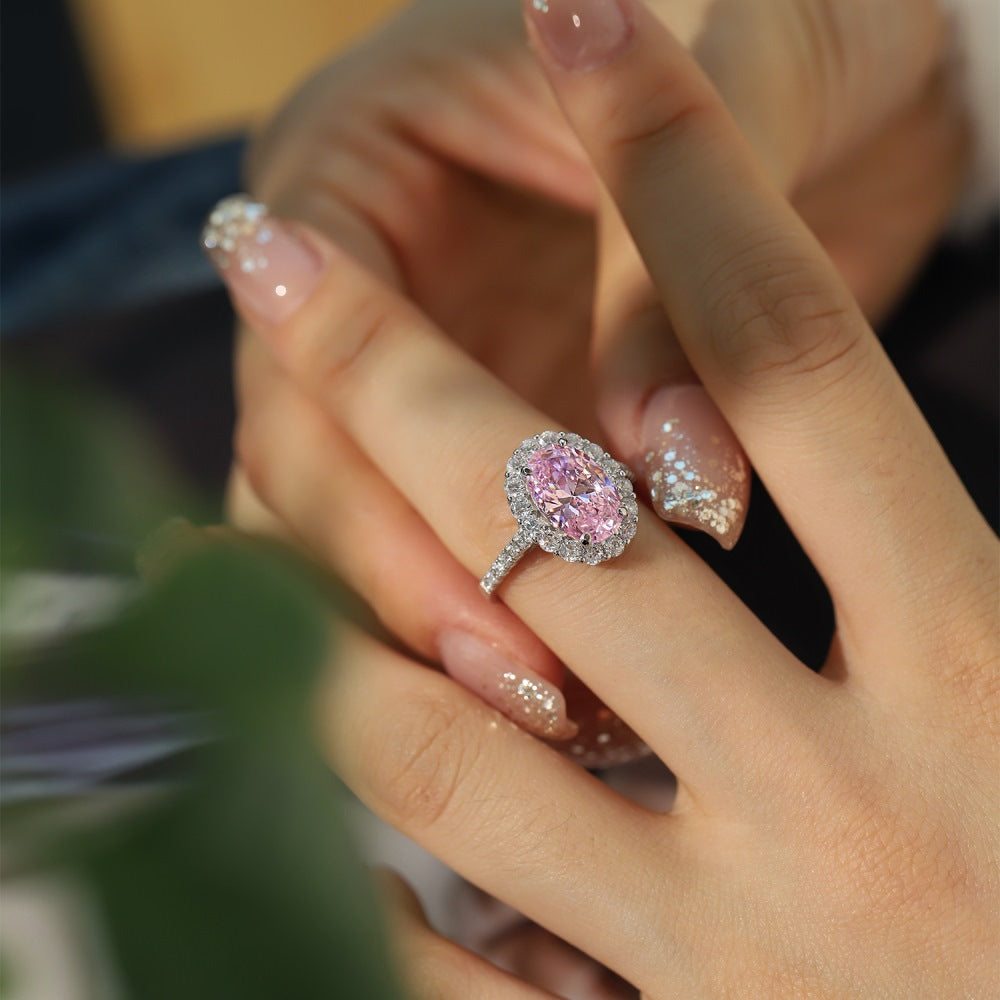 Elegante Prinzessin – Ovaler CZ-Ring aus S925er Sterlingsilber 
