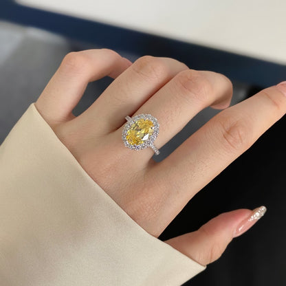 Elegante Prinzessin – Ovaler CZ-Ring aus S925er Sterlingsilber 