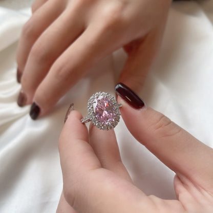 Elegante Prinzessin – Ovaler CZ-Ring aus S925er Sterlingsilber 