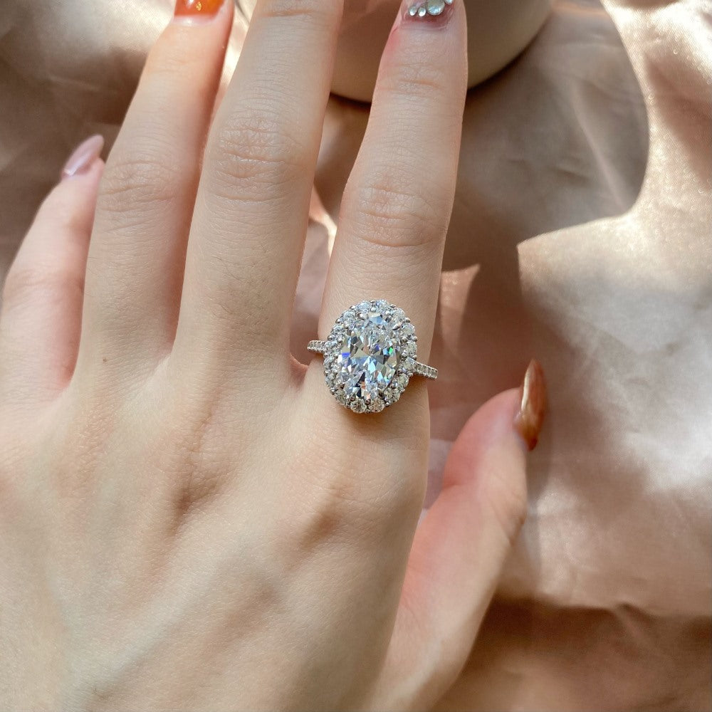 Elegante Prinzessin – Ovaler CZ-Ring aus S925er Sterlingsilber 