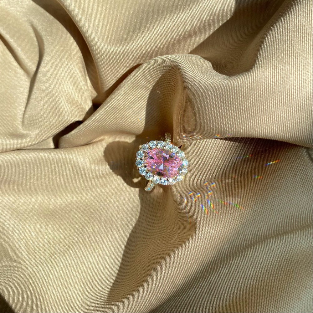 Elegante Prinzessin – Ovaler CZ-Ring aus S925er Sterlingsilber 
