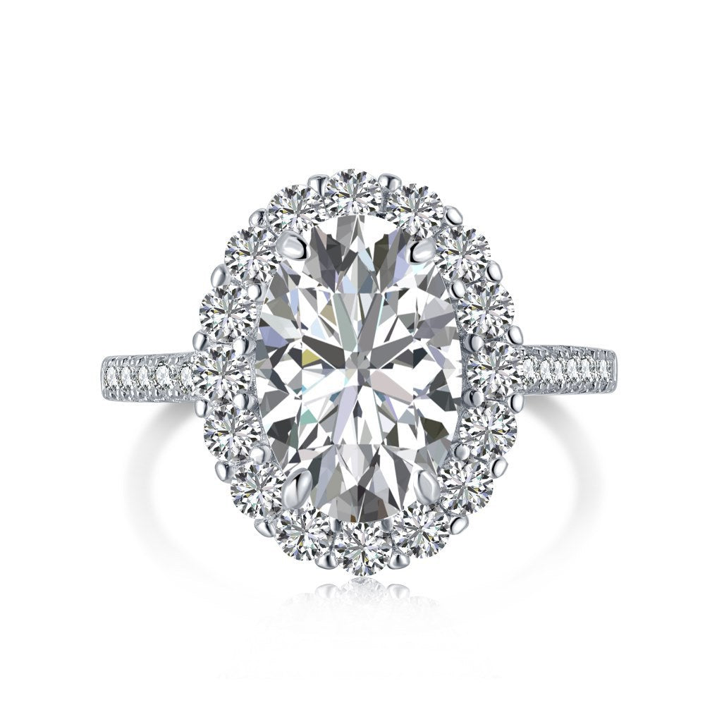 Elegante Prinzessin – Ovaler CZ-Ring aus S925er Sterlingsilber 
