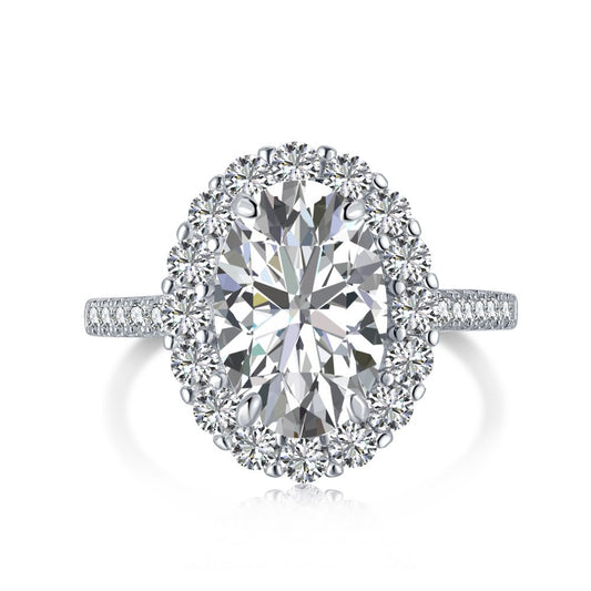 Elegant Princess – S925 Sterling Silver Oval CZ Ring