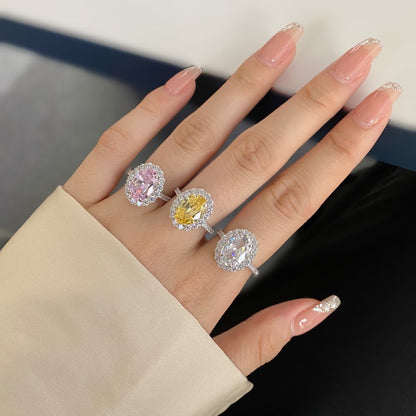 Elegante Prinzessin – Ovaler CZ-Ring aus S925er Sterlingsilber 