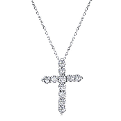 Eternal Embrace Collection – Halsketten mit geometrischem Herz- und Kreuzanhänger aus S925er Silber