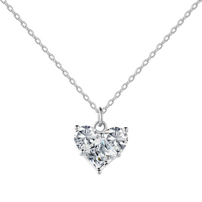 Eternal Embrace Collection – Halsketten mit geometrischem Herz- und Kreuzanhänger aus S925er Silber