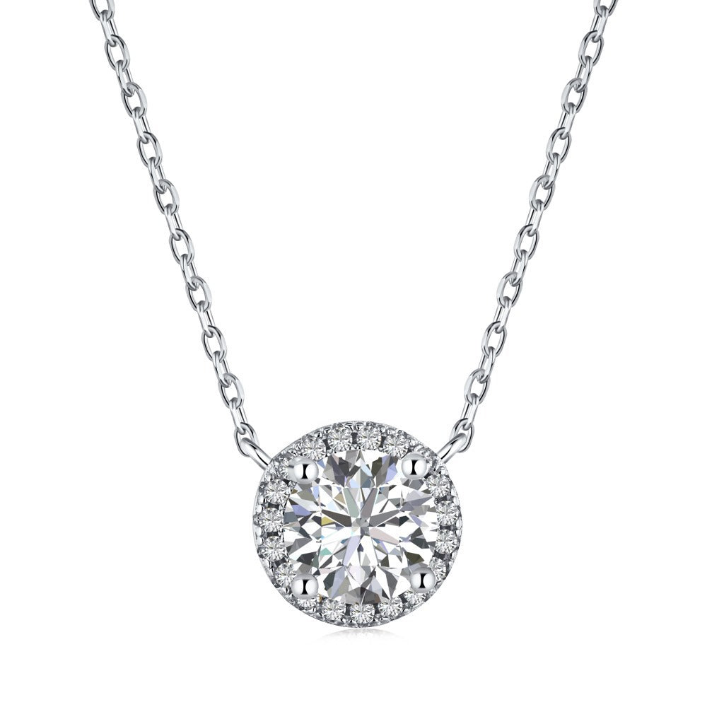 Eternal Embrace Collection – Halsketten mit geometrischem Herz- und Kreuzanhänger aus S925er Silber