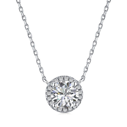 Eternal Embrace Collection – Halsketten mit geometrischem Herz- und Kreuzanhänger aus S925er Silber