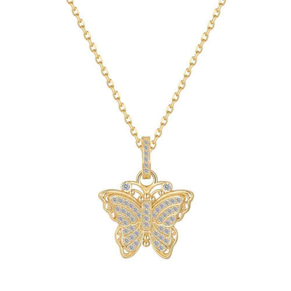 "Eternal Grace" 925 Sterling Silver Vintage Butterfly Necklace – Radiant Elegance (Copy)