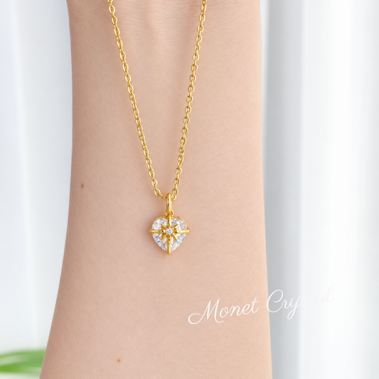 “For You” S925 Sterling Silver 5A Zircon Heart Gift Necklace