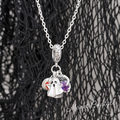 “Ghost Parade” S925 Sterling Silver Halloween Charm Necklace