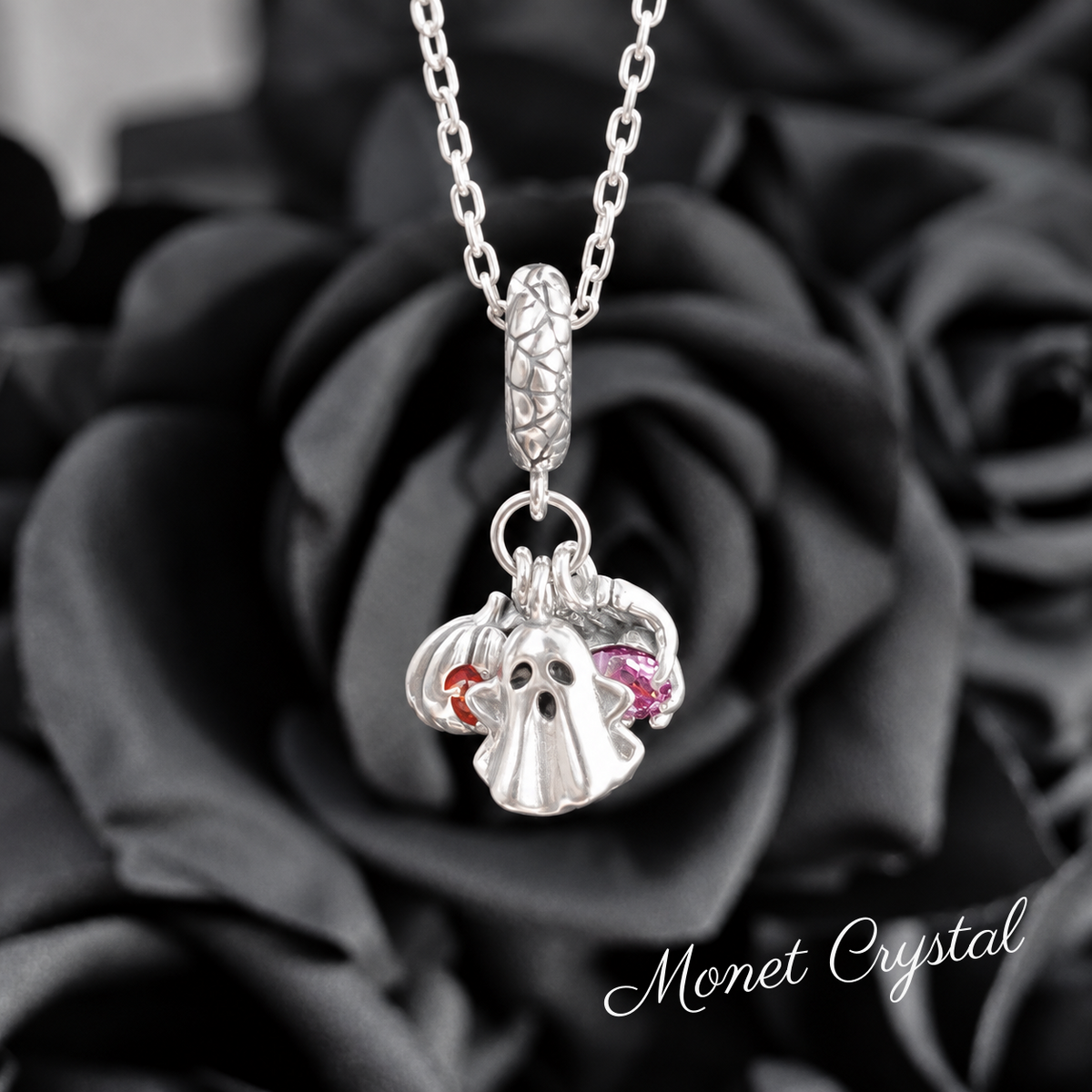 “Ghost Parade” S925 Sterling Silver Halloween Charm Necklace
