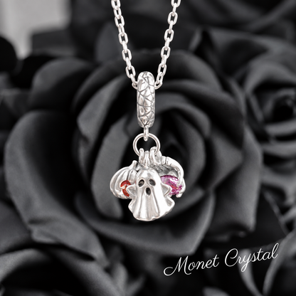 “Ghost Parade” S925 Sterling Silver Halloween Charm Necklace