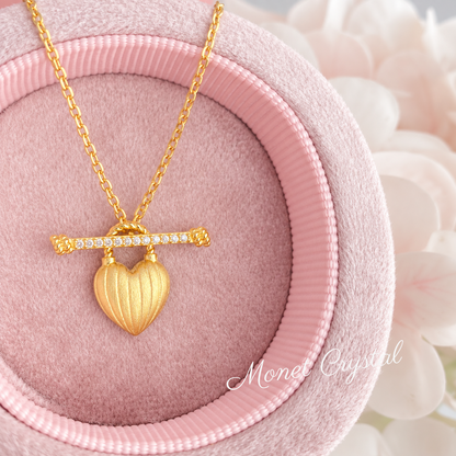 “Held Close” S925 Sterling Silver Shell Heart Lock Necklace