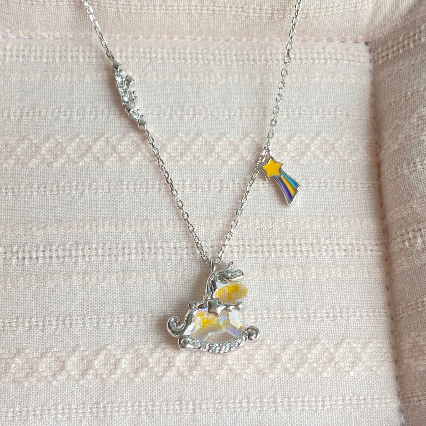 “Aurora Dream Pony” S925 Sterling Silver Unicorn Necklace