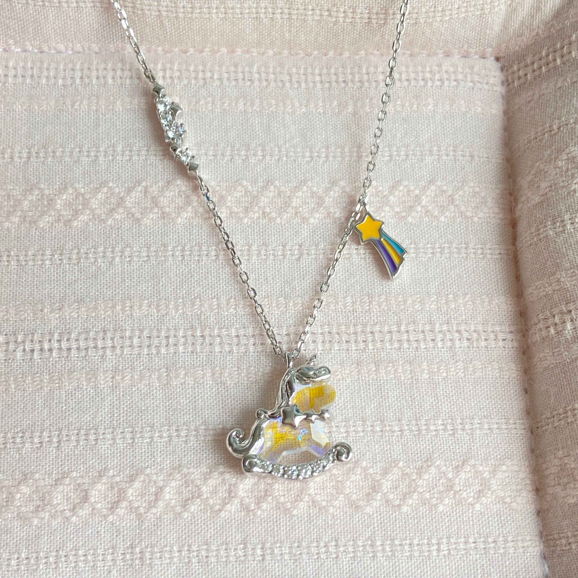 “Aurora Dream Pony” S925 Sterling Silver Unicorn Necklace