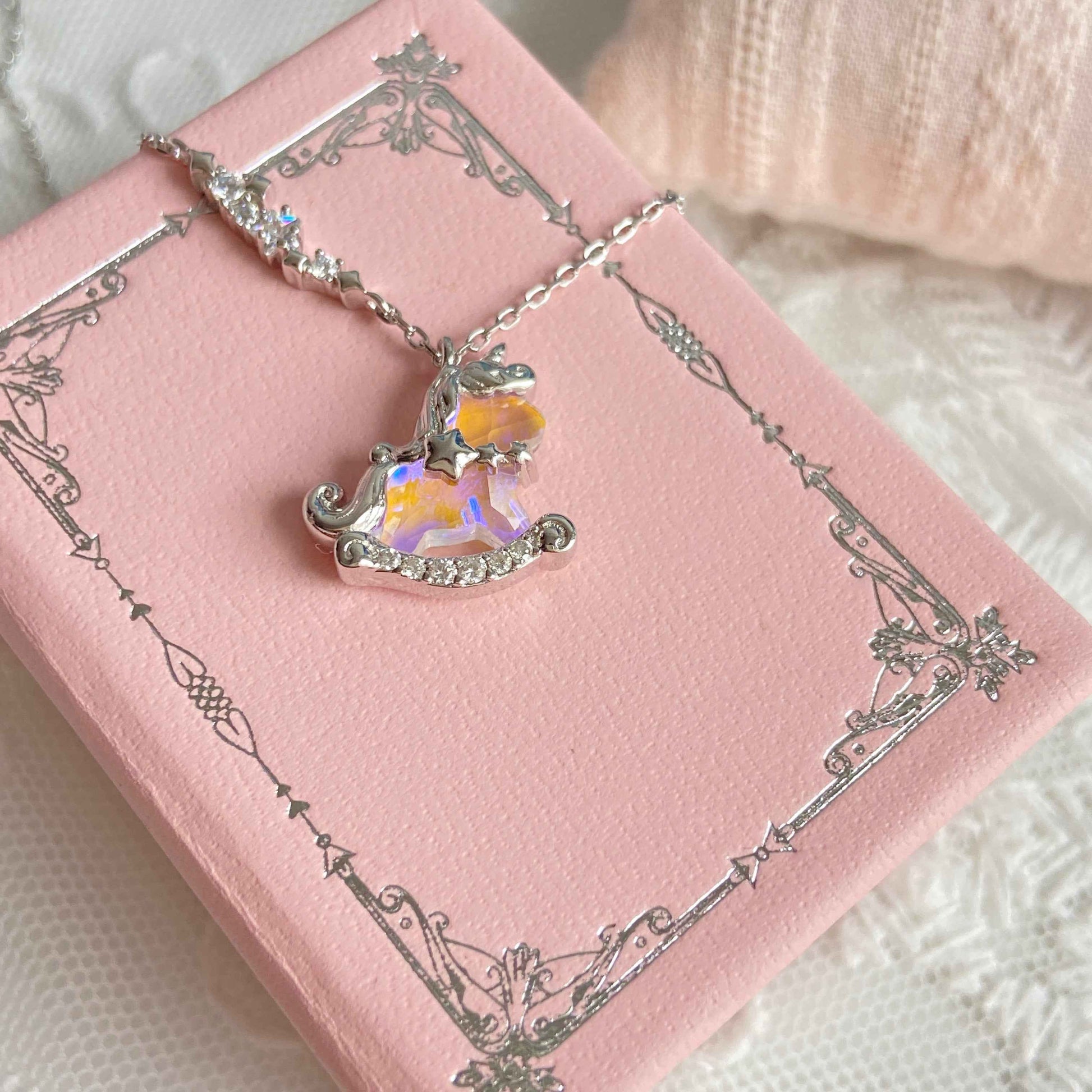 “Aurora Dream Pony” S925 Sterling Silver Unicorn Necklace
