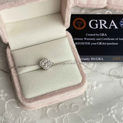 “Lucky Fleur” Gold-Plated Brass Moissanite Clover Bracelet