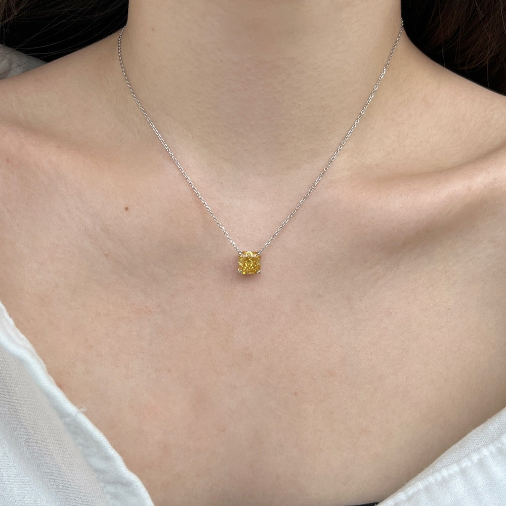 Ice Blossom – Premium S925 Silver Necklace with 8A CZ.