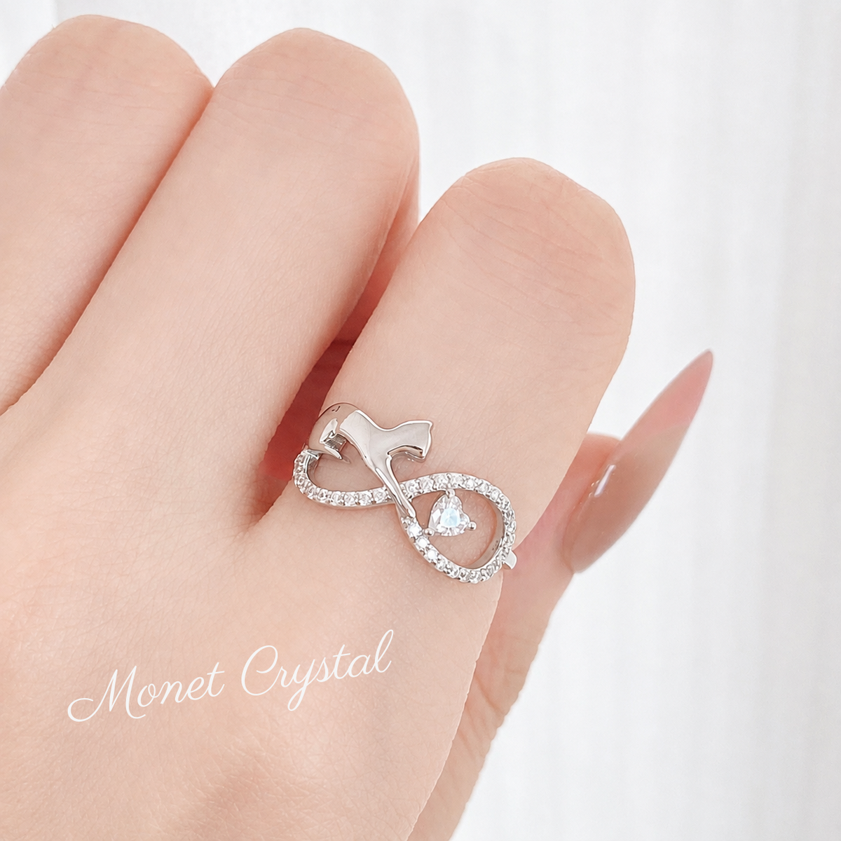 “Infinite Cat” S925 Sterling Silver Zircon Ring