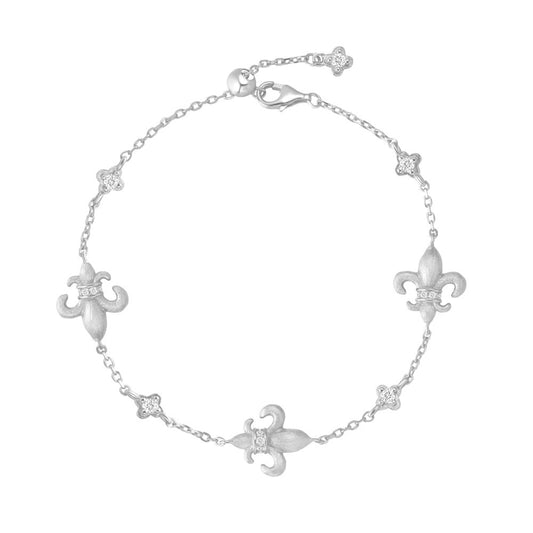 Iris Reverie – Adjustable S925 Silver & Gold Iris Flower Bracelet