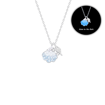“Tidal Keepsake” 925 Sterling Silver Glow Shell Pendant Necklace