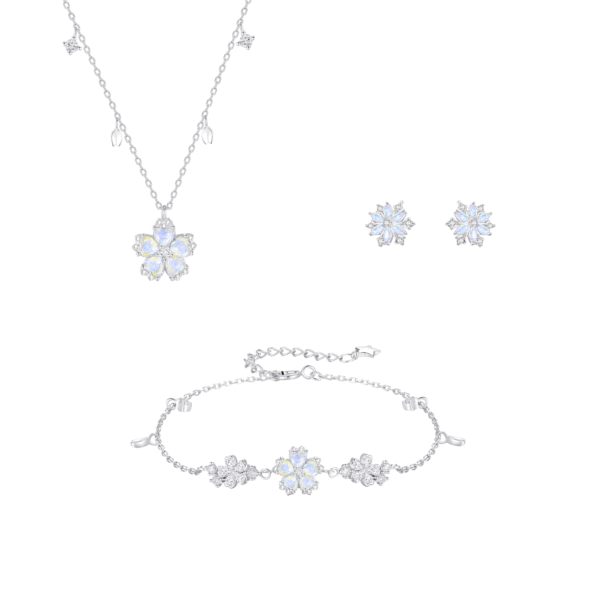 Petal Reverie” 925 Sterling Silver Rotating Sakura Necklace Petal Reverie” 925 Sterling Silver Rotating Sakura Necklace