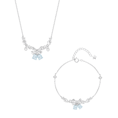 “Bluebell Reverie” S925 Sterling Silver Lily of the Valley Necklace / Bracelet