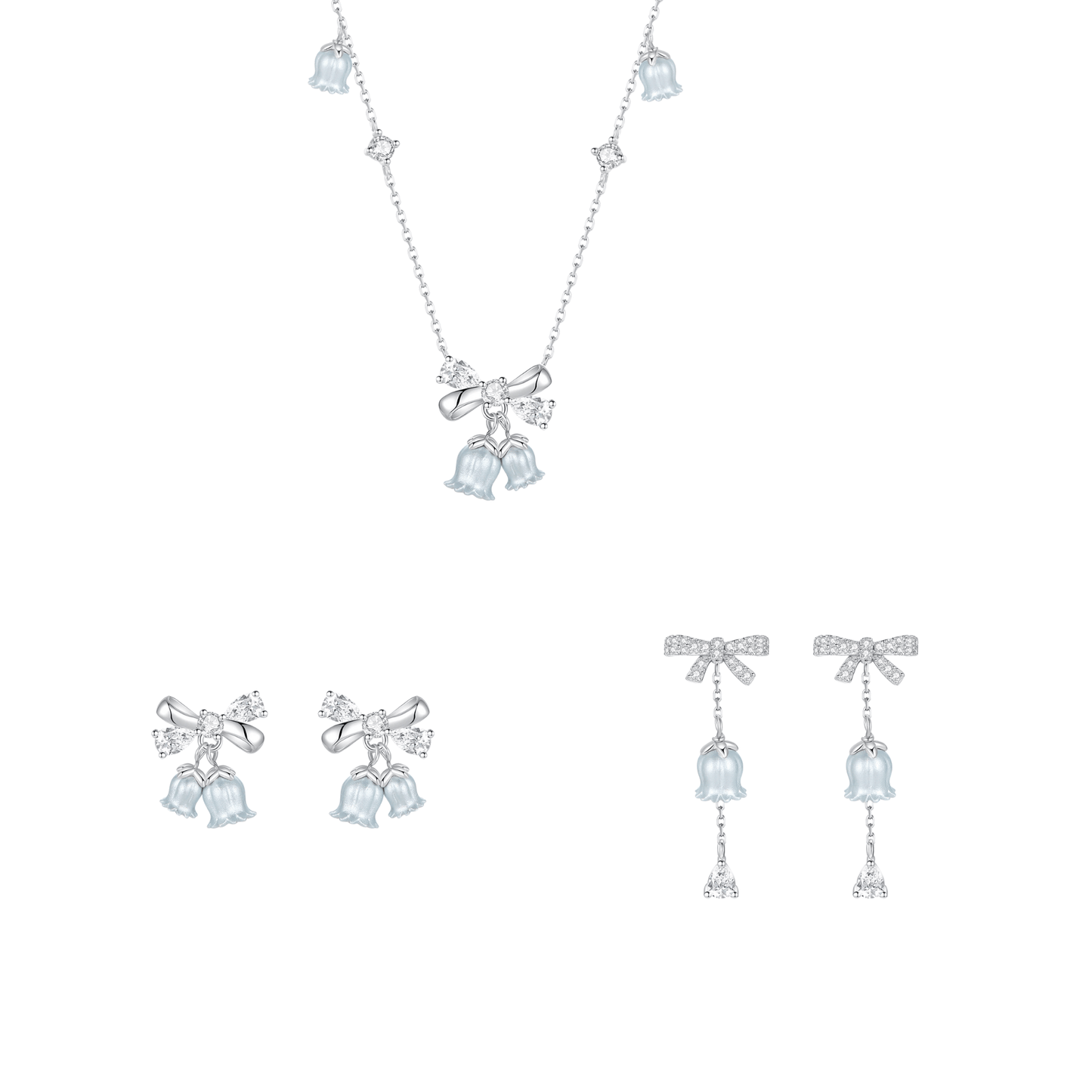 “Lily Bells” 925 Sterling Silver Jewelry Set