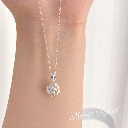 “June Bloom” S990 Fine Silver Hydrangea Necklace