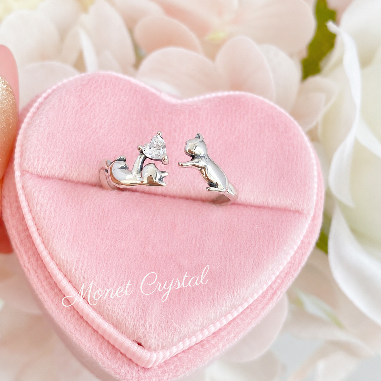 “Kitty Tales” S925 Sterling Silver Cat Open Ring Collection
