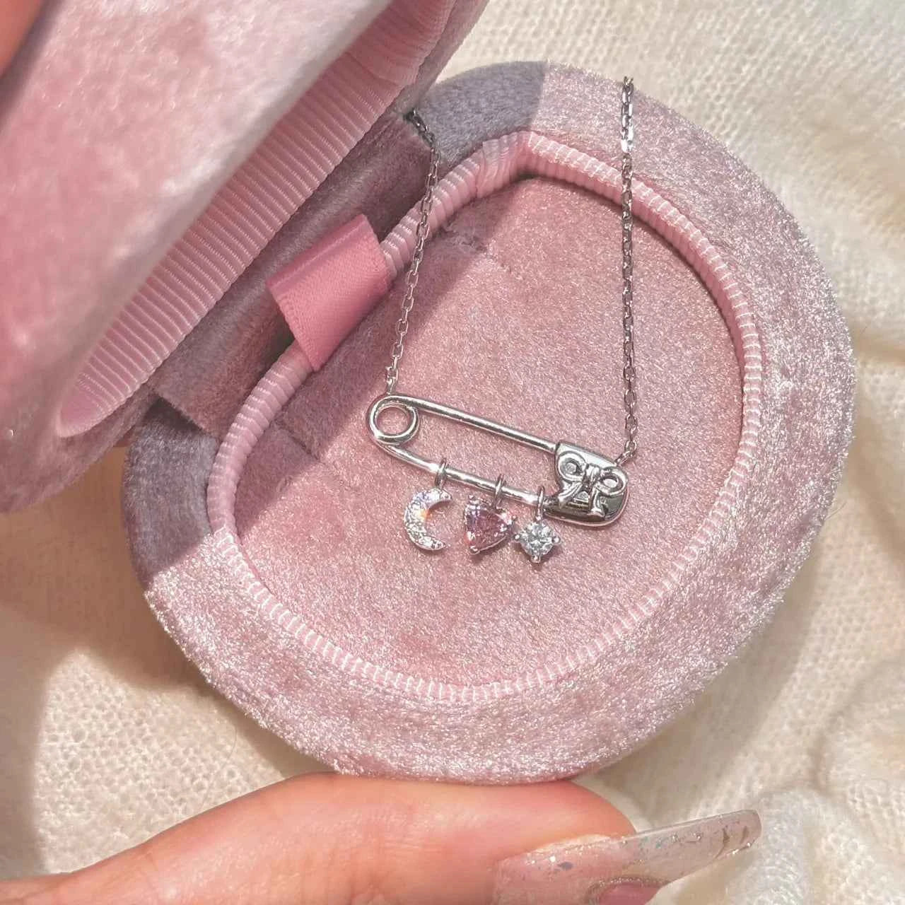 "Love Pin" 925 Sterling Silver Necklace