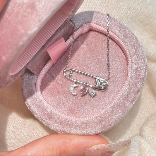 "Love Pin" 925 Sterling Silver Necklace