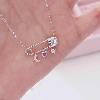 "Love Pin" 925 Sterling Silver Necklace