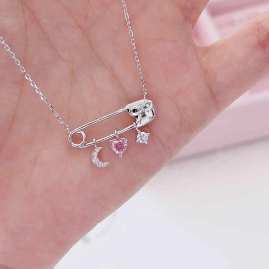 "Love Pin" 925 Sterling Silver Necklace