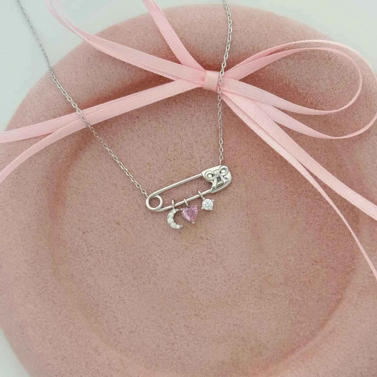 "Love Pin" 925 Sterling Silver Necklace